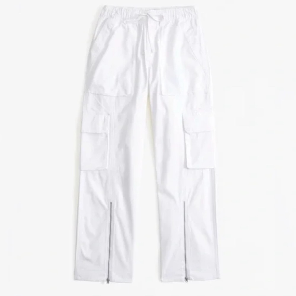 Abercrombie & Fitch high rise baggy cargo pants tapered leg sz XS short